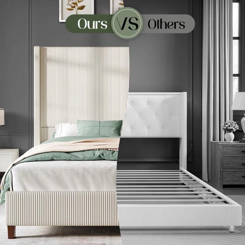 Willa Arlo™ Interiors Dunwoody Upholstered Wingback Platform Bed
