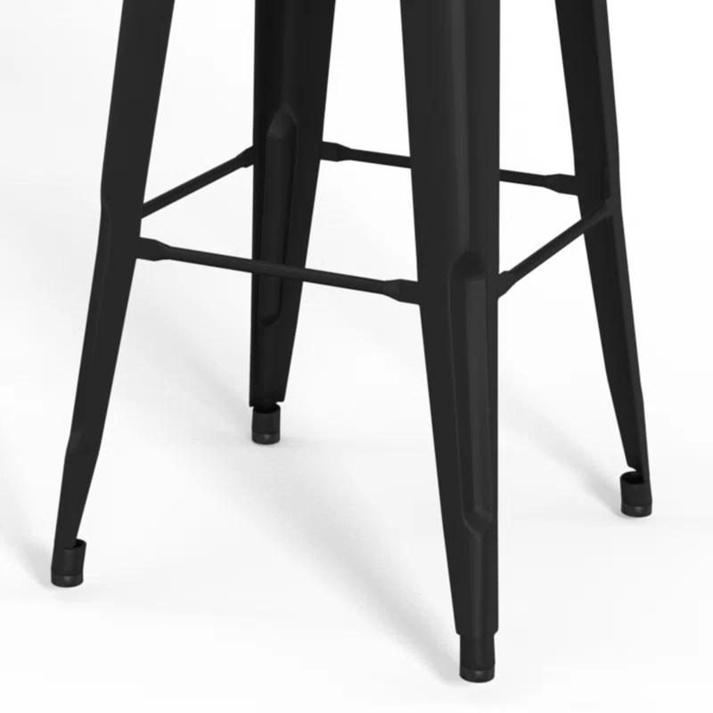 Simpli Home Fletcher Counter Stool with Metal Frame (Set of 2)