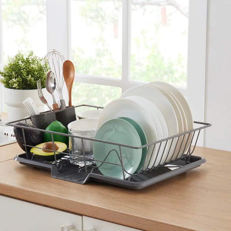Red Barrel Studio® Steel 3-Piece Large Dish Drainer by Sweet Home Collection