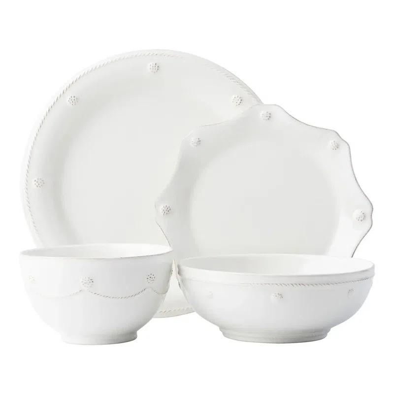 Berry & Thread 4 - Piece Place Setting with 2 Bowls - Whitewash