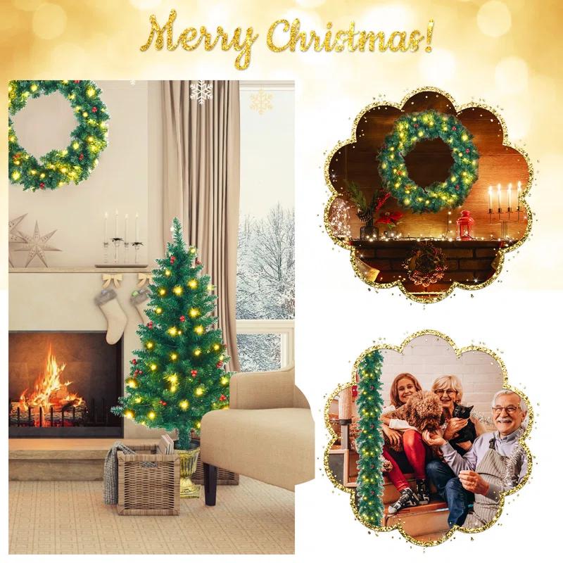 The Holiday Aisle® 4' Lighted Christmas Tree
