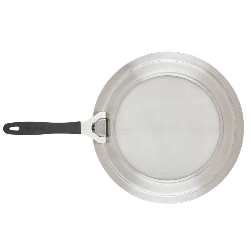 Circulon Circulon Universal Splatter Guard Mesh Grease Cover For Pots And Pans Protects Stove, Countertop, And Kitchen From Oil When Frying, 13 Inch, Stainless Steel