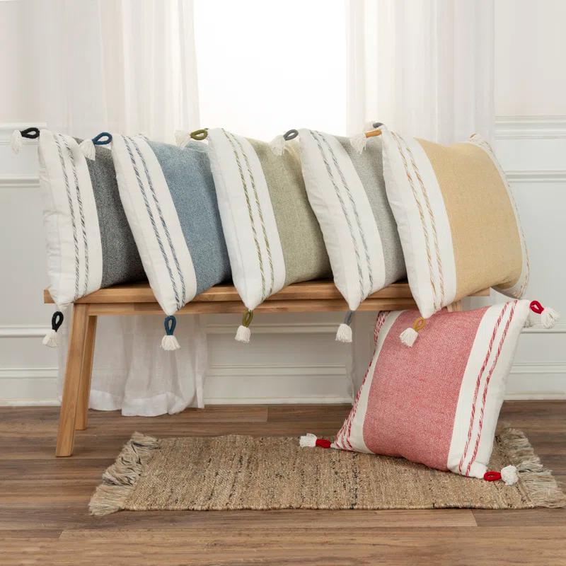 Tassels Cotton Throw Pillow