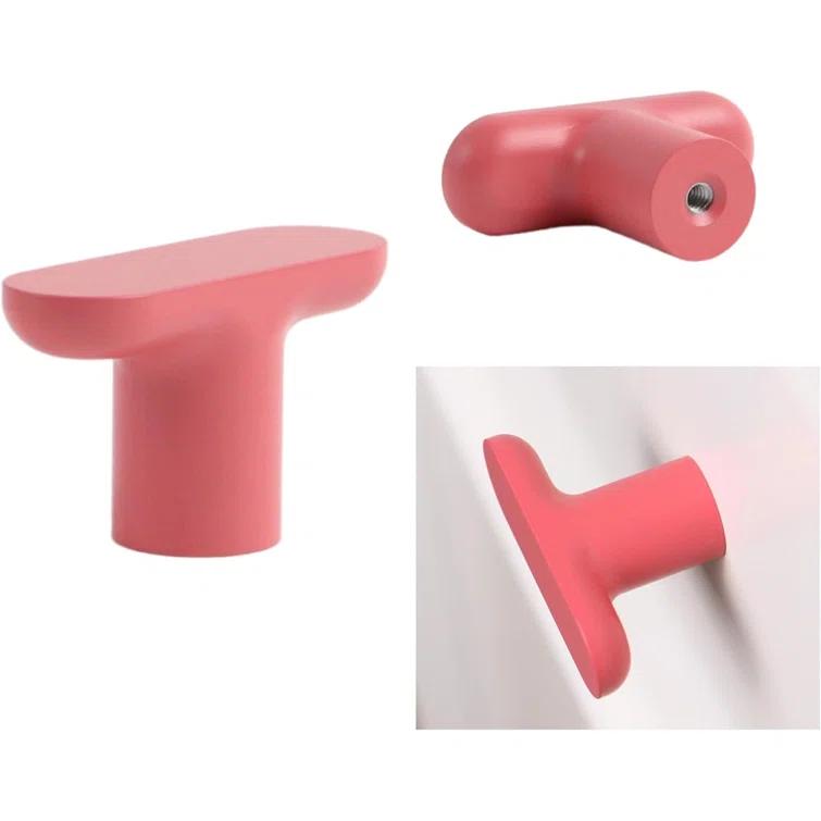 ROUS Aluminum Cabinet T Bar Drawer Knobs, Matte Finish Drawer Pulls, 1-Count