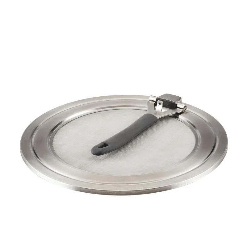 Circulon Circulon Universal Splatter Guard Mesh Grease Cover For Pots And Pans Protects Stove, Countertop, And Kitchen From Oil When Frying, 13 Inch, Stainless Steel