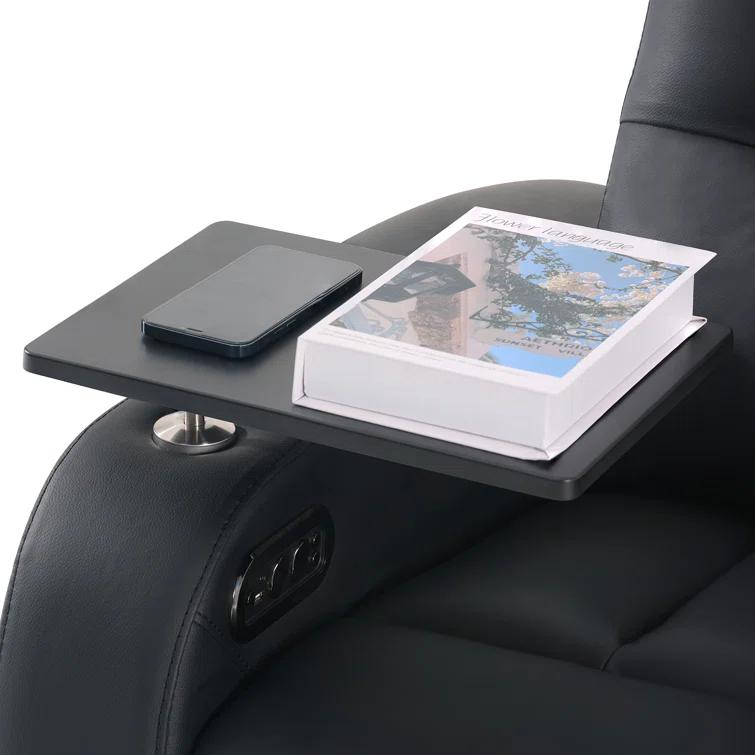 Orren Ellis Leather Home Theater Seating Dual Power Movie Theater Chairs Theater Recliner Sofa