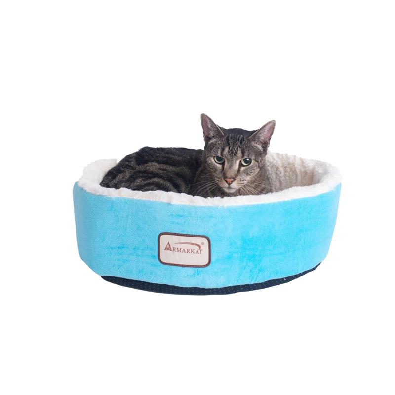 Armarkat Cat Bed Velvet Bolster Pet Bed