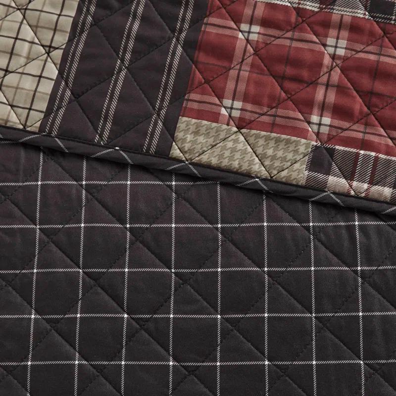 Madison Park Timber 3 Piece Reversible Printed Quilt Set