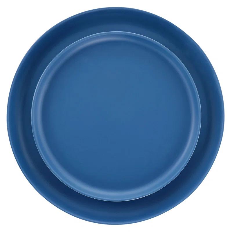 Gibson Home Canyon Crest 12-Piece Stackable Matte Melamine Dinnerware Set