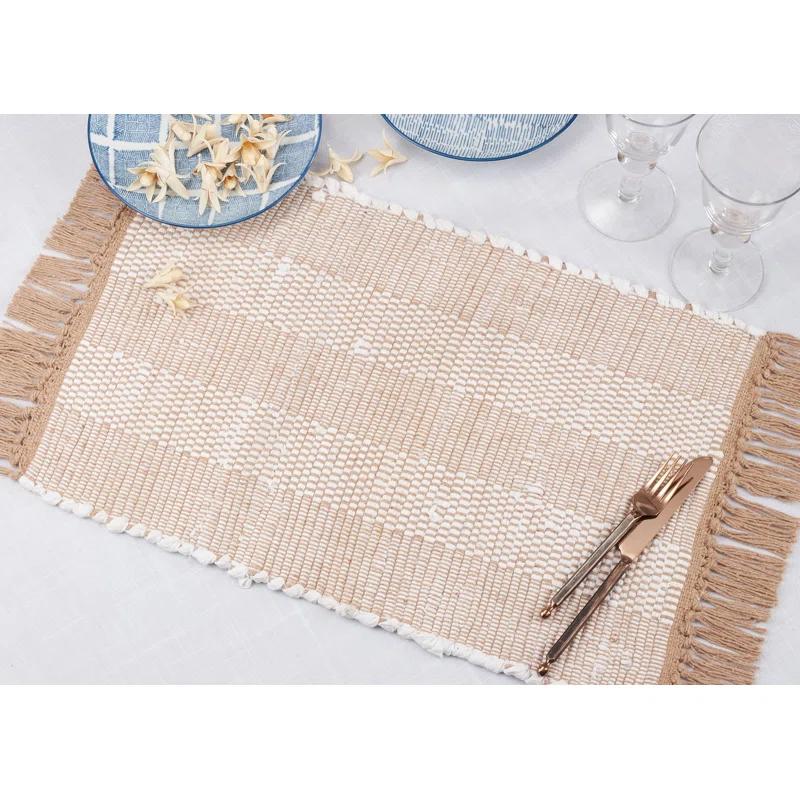 Cotton Striped Rectangle Placemat (Set of 4)
