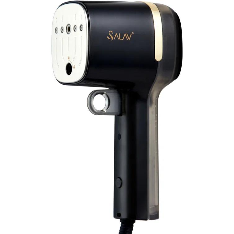 SALAV HS-15 Quicksteam Travel Steamer Black: 1000W Garment Steamer, 9 Min Steam, 110ml Tank, Anti-Drip, Comfort-Grip Handle