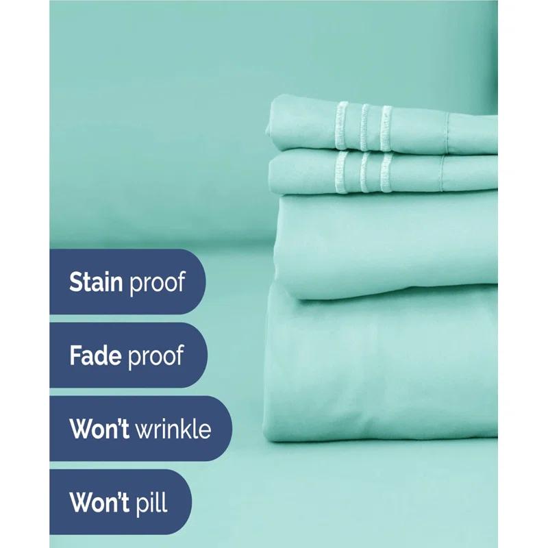CGK Linens 4 Piece Sheet Set Premium Cooling, Soft & Wrinkle Free Sheet Set
