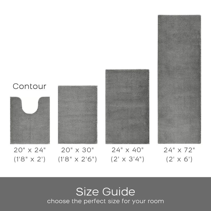 Madison Park Signature Marshmallow Quick Dry Bath Rug with Non-Slip Backing