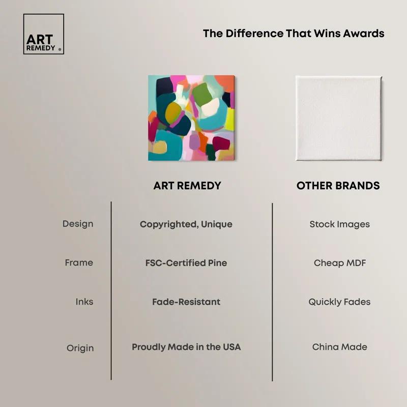 Art Remedy Colorful Dimensions I Canvas Modern Colorful Print by Art Remedy