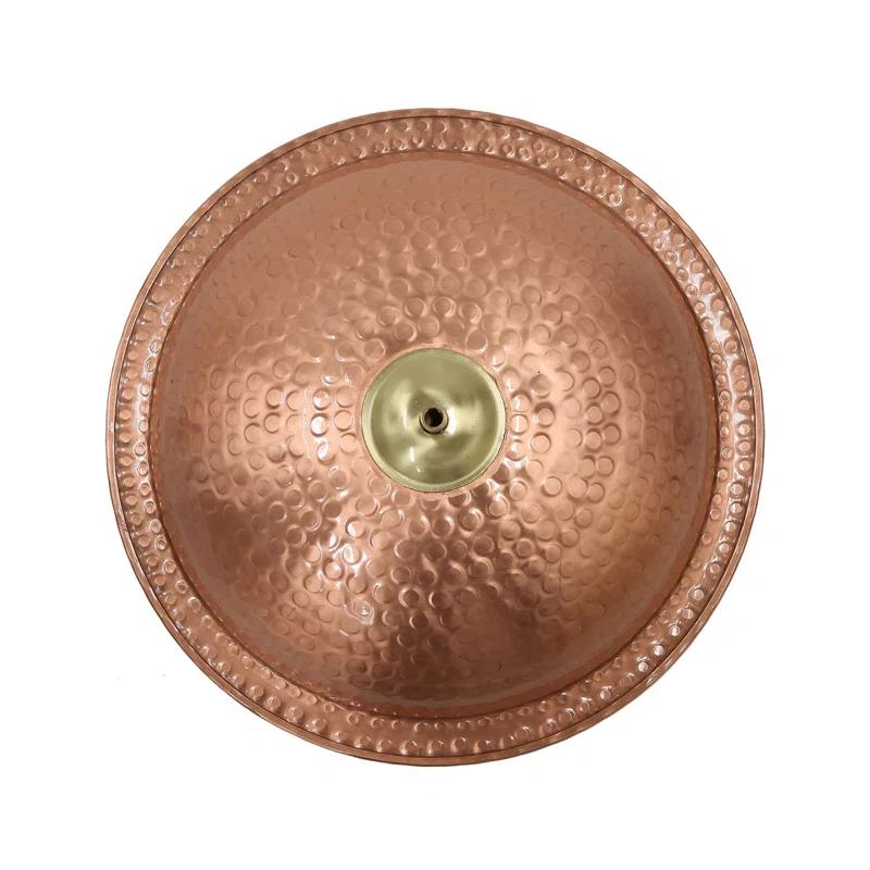 Charlton Home® Hammered Solid Copper Staked Birdbath