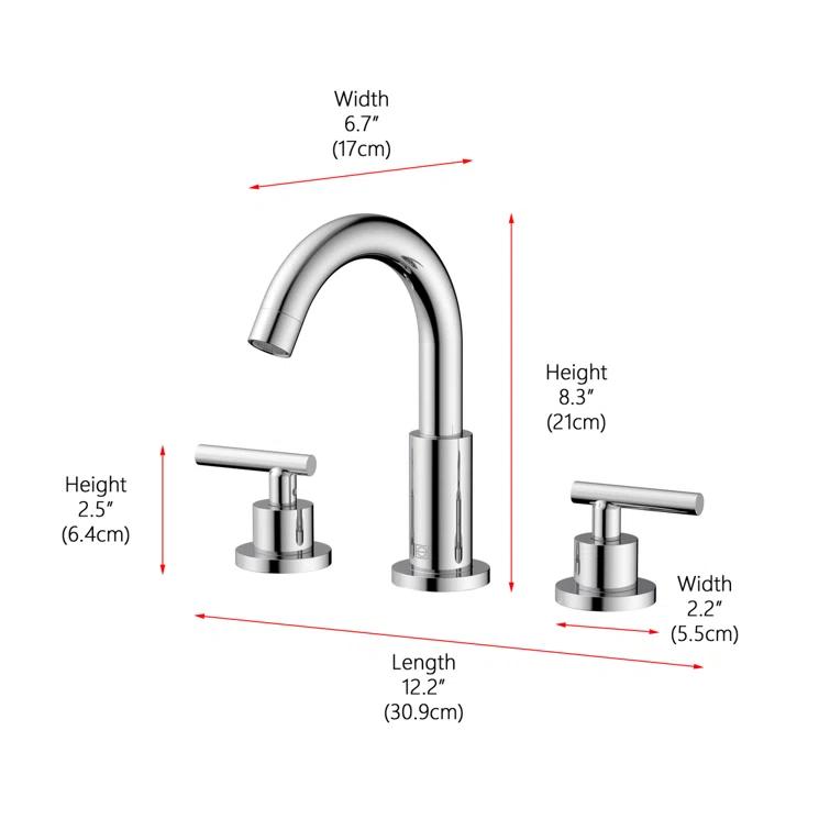 Elegant Home Living Leah Widespread 2-handle Bathroom Faucet FAV-1009MBK