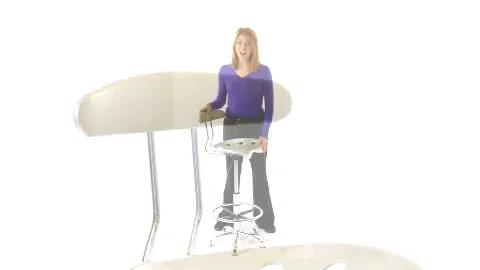 Flash Furniture Monroe Vibrant Chrome Drafting Stool with Tractor Seat