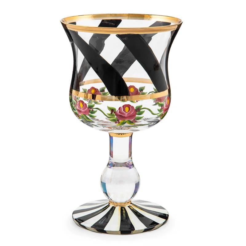 MacKenzie-Childs Maypole 16 oz. Wine Glass & Reviews | Wayfair