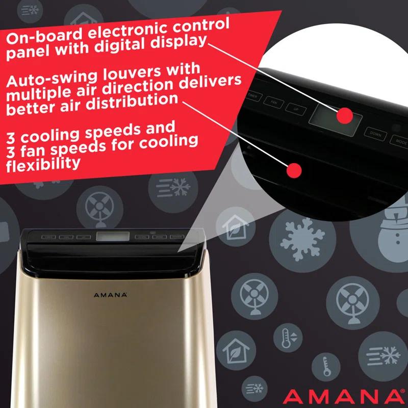 Amana Amana 7500 BTU Portable Air Conditioner for 500 Square Feet with Remote Included