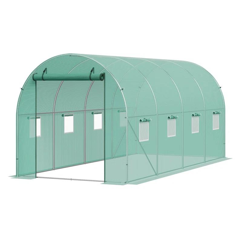 VEVOR Walk-in Tunnel Greenhouse Galvanized Frame PE Cover
