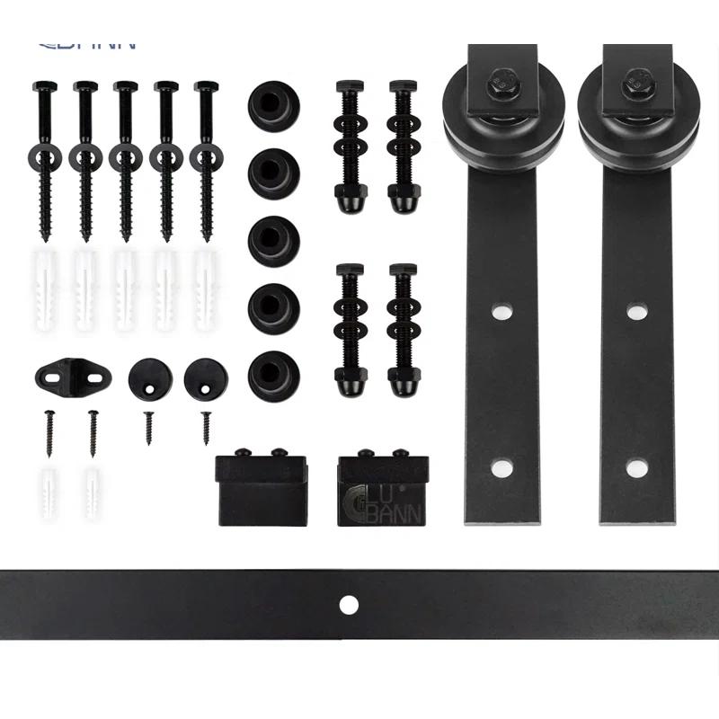 Lubann American 84'' Solid Wood Barn Doors Barn Door