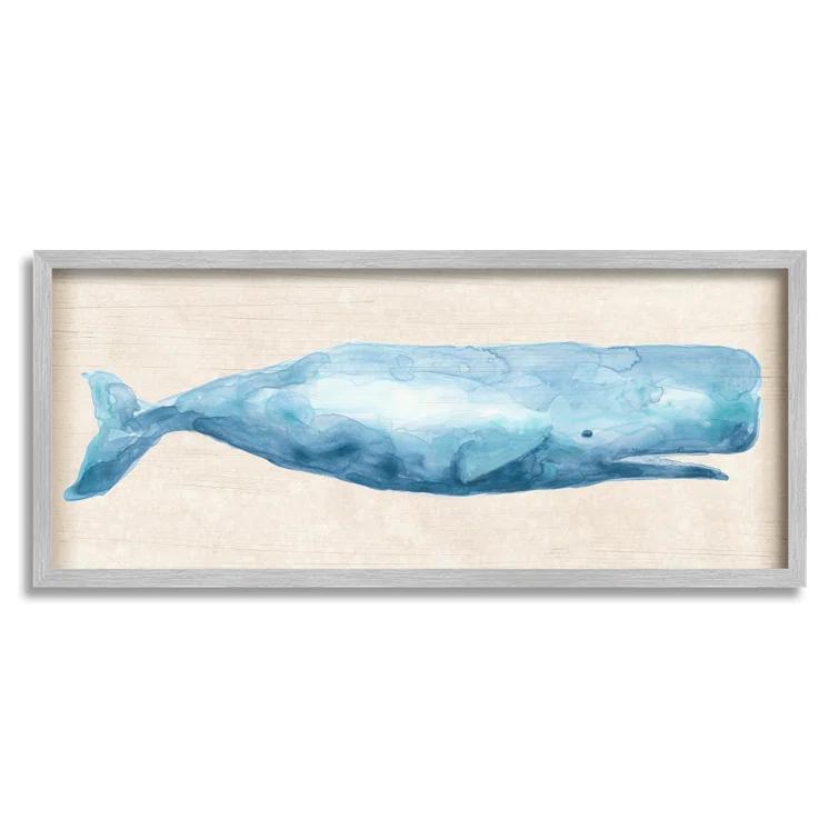Stupell Industries " Rustic Blue Whale " by June Erica Vess