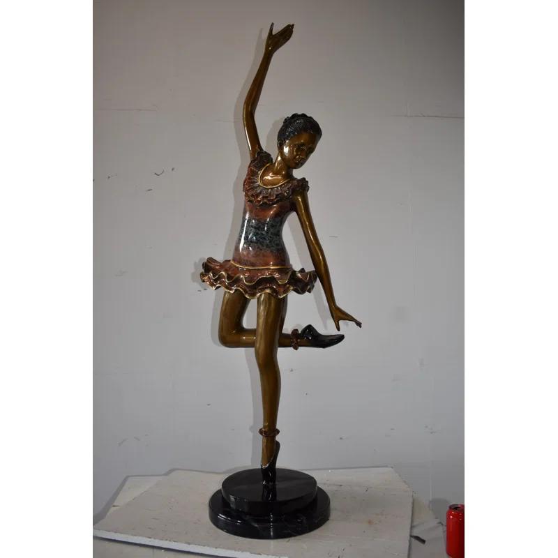 Winston Porter Brailen Ballet Dancer Ballerina Statue Size: 20" x 14" x 57"H