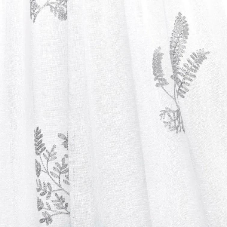 Nicole Miller Nicole Miller New York Mabel Sheer Rod Pocket Curtain Panels Pair (Set of 2)