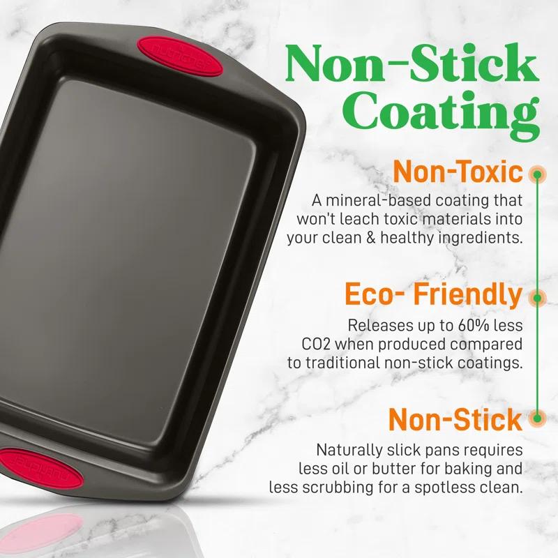 NutriChef Non-Stick Steel 2 Piece Baking Sheet Set (Set of 2)