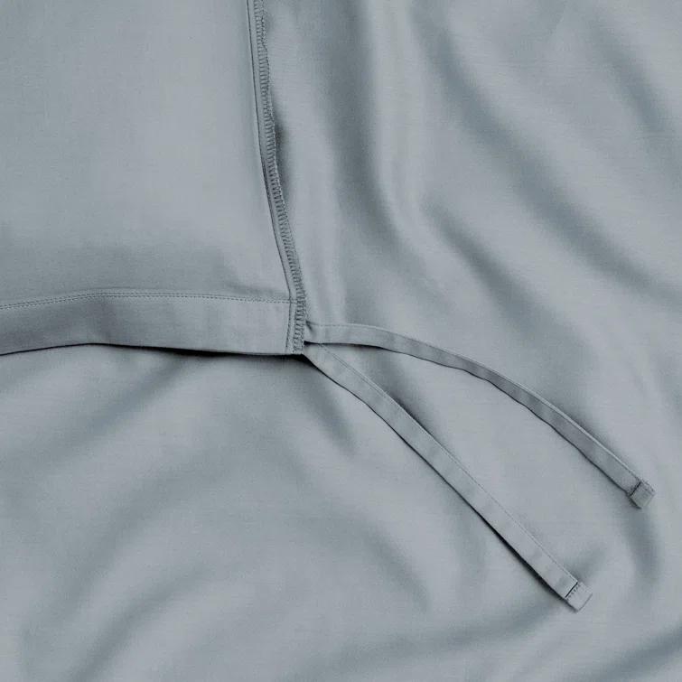 Bare Home 400 Thread Count Organic Cotton Sateen Duvet Cover Set