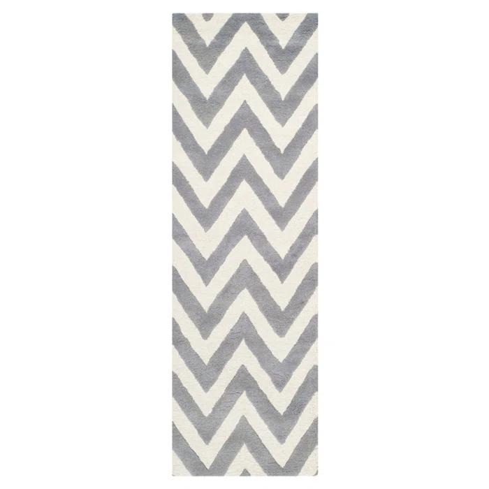 Hand Tufted Wool Chevron Rug