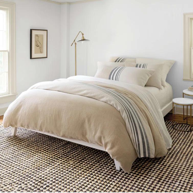 Linen Chenille Stripe Duvet Cover