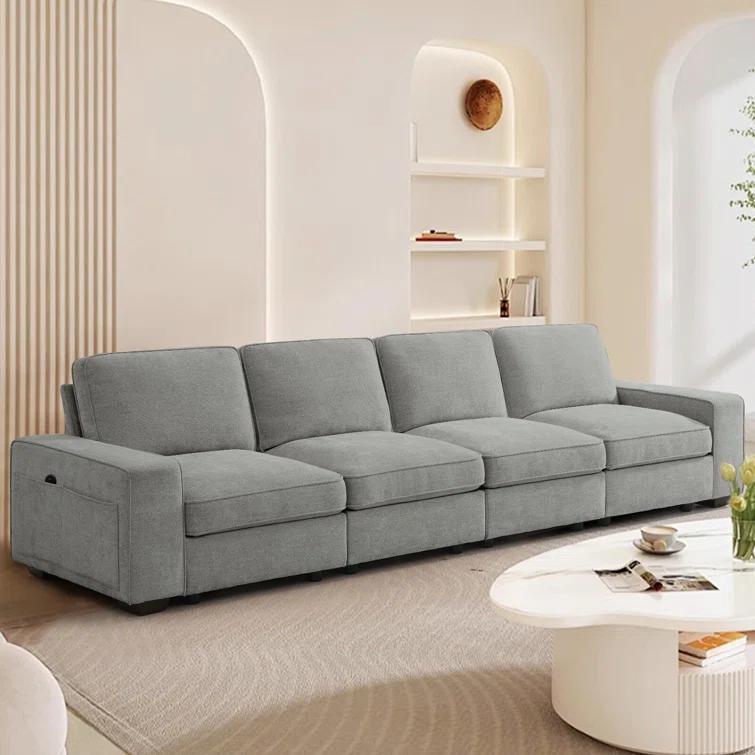 Latitude Run® Upholstered Sofa with Removable Covers & Seat Storage