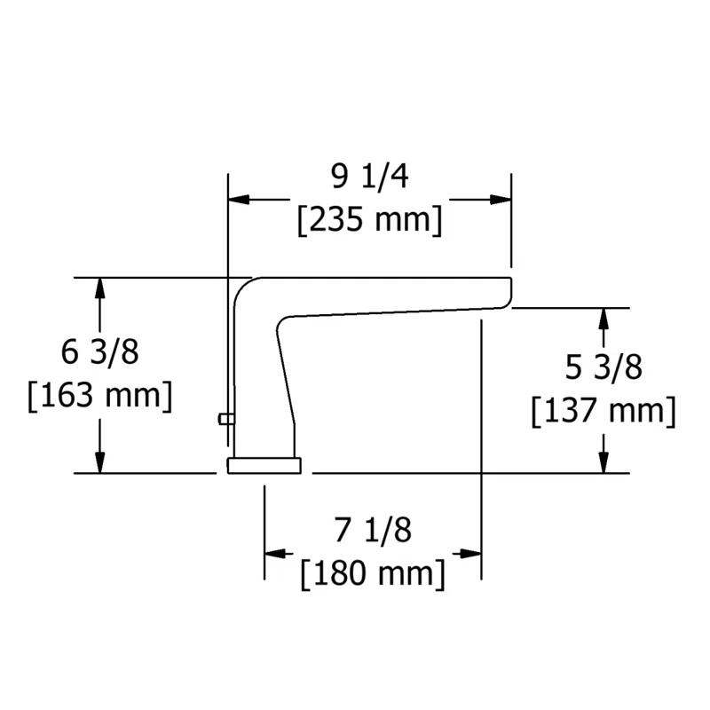 Parabola 3-Hole Deck Mount Tub Filler Trim