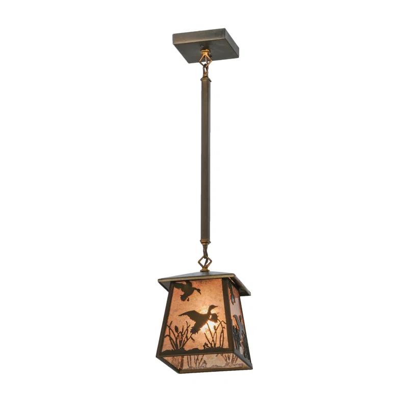 Meyda Lighting 1 - Light Antique Copper Lantern Pendant