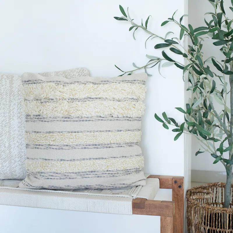 Evette Rios Ellisan Striped Cotton Throw Pillow