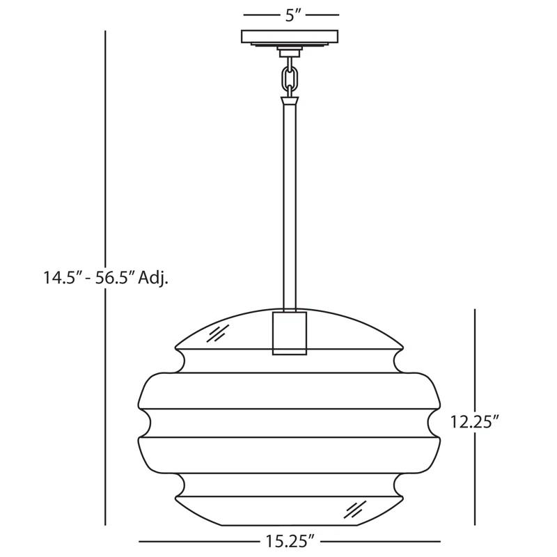 Robert Abbey Horizon 1 - Light Modern Brass Single Pendant