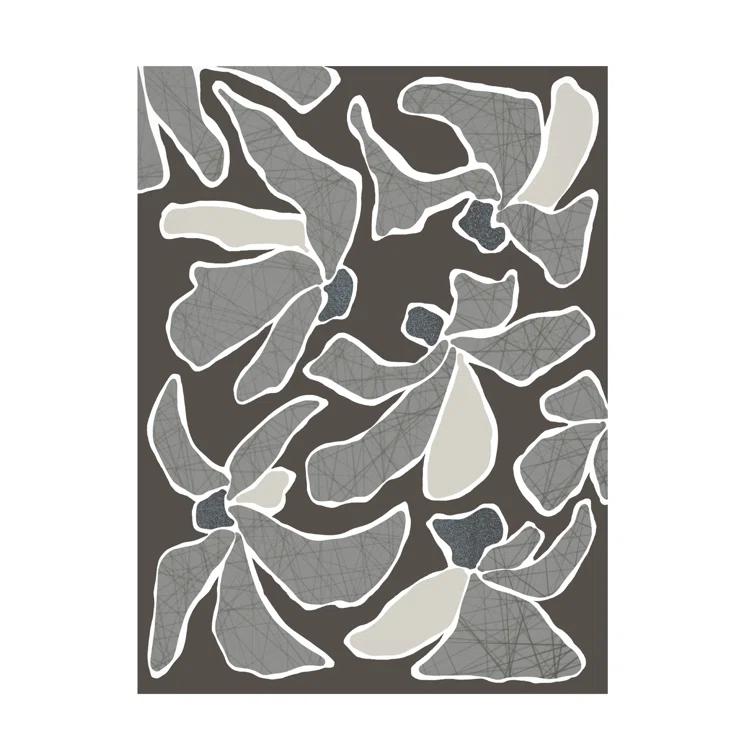 Trademark Fine Art Modern & Contemporary " Gray Flower Blooms I "