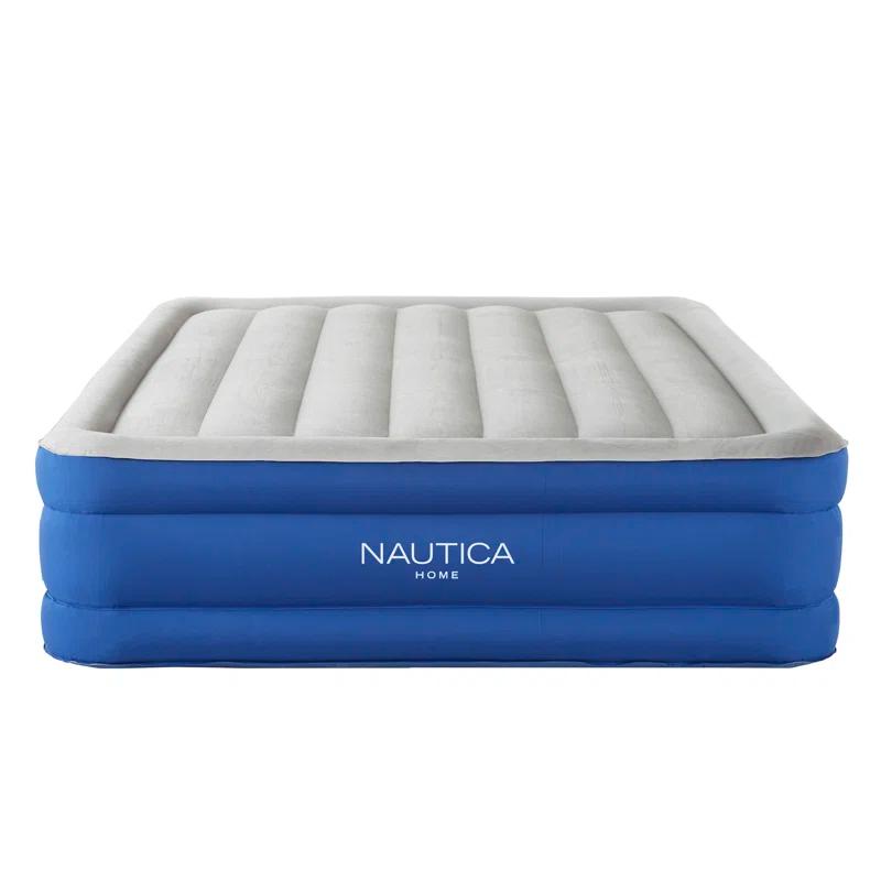 Nautica Nautica PlushAire Inflatable Air Mattress with Anti-leak Built-in Pump and Puncture Resistant Vinyl