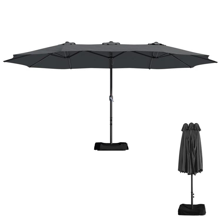 clihome 15 Ft Patio Market Umbrella with Base