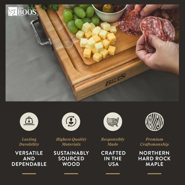 John Boos Wood Edge Grain Reversible Cutting Board