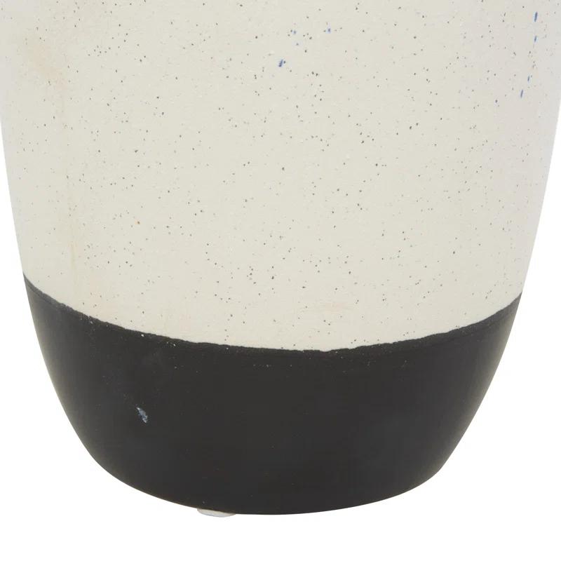 Novogratz White Ceramic Contemporary Vase, 13 X 6 X 6 | Wayfair