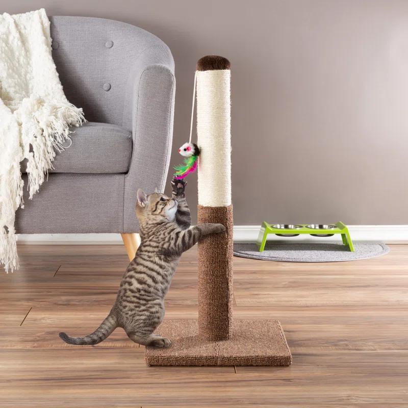 Petmaker Petmaker Cat Scratch Post with Hanging Toy