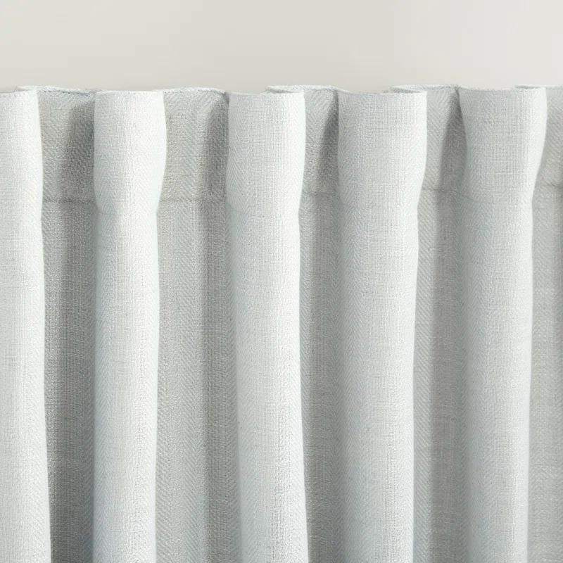 Linen Herringbone Blackout Polyester Curtain