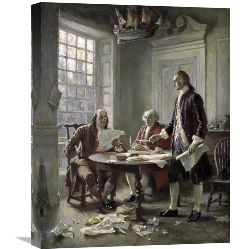 Global Gallery " Drafting The Declaration Of Independence " by Jean Leon Gerome Ferris