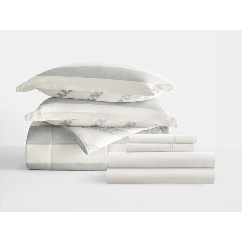 IEnjoy Home 7-Piece Bedding Bundle - Pattern Comforter and Sheet Set