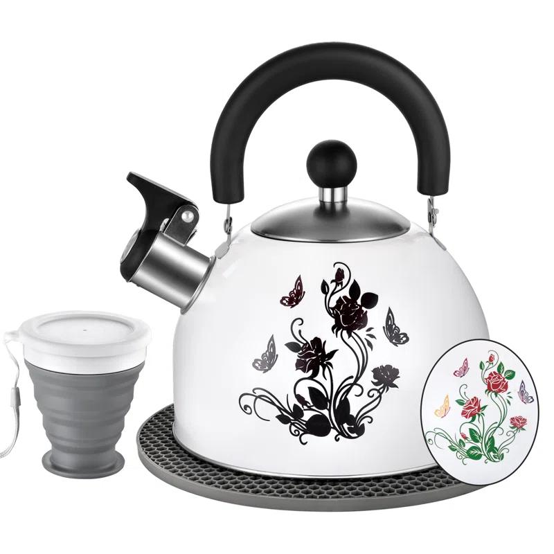 ARC ARC 2 Quarts Stainless Steel Whistling Stovetop Tea Kettle
