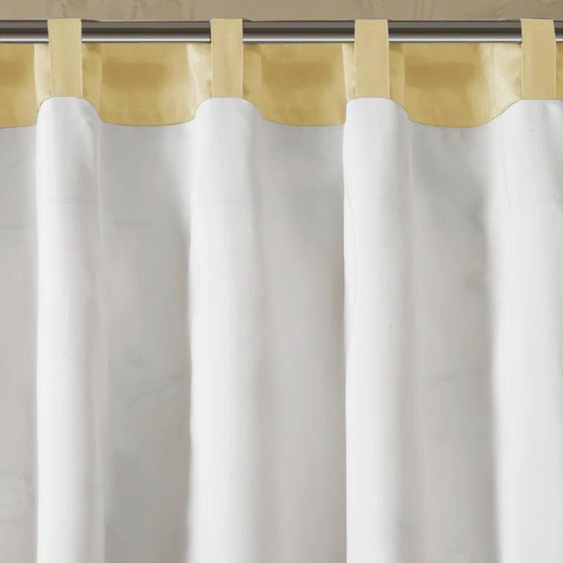 Madison Park Serene Floral Embroidered 50'' W Single Window Valance