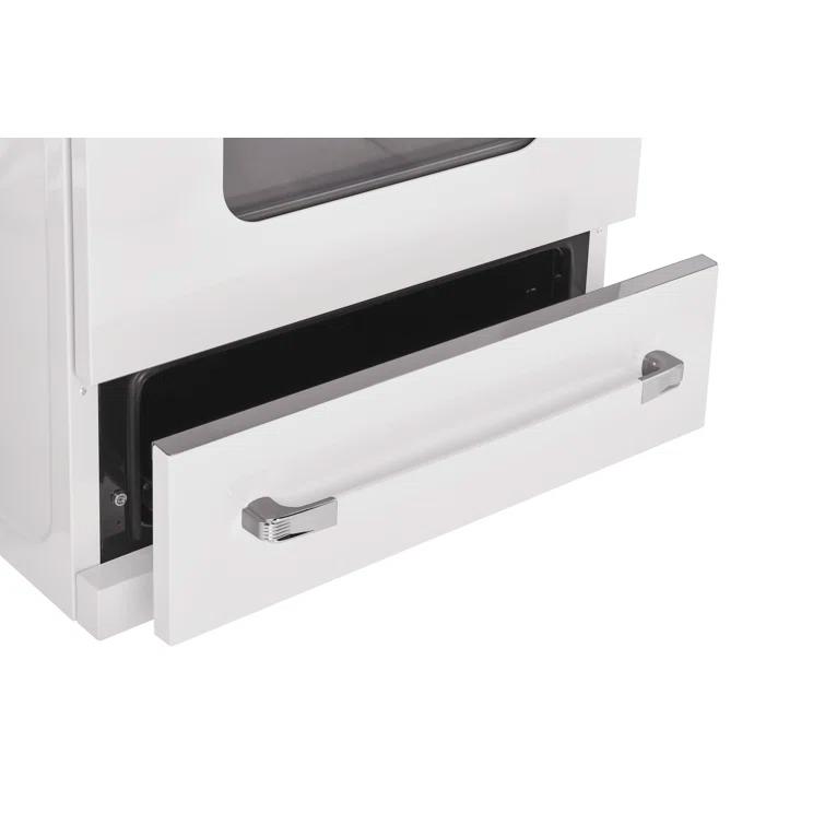 Unique Appliances Classic Retro 30" 5 Element 3.9 cu. ft. Freestanding Electric Glass Top Range with Convection Oven UGP-30CR EC W