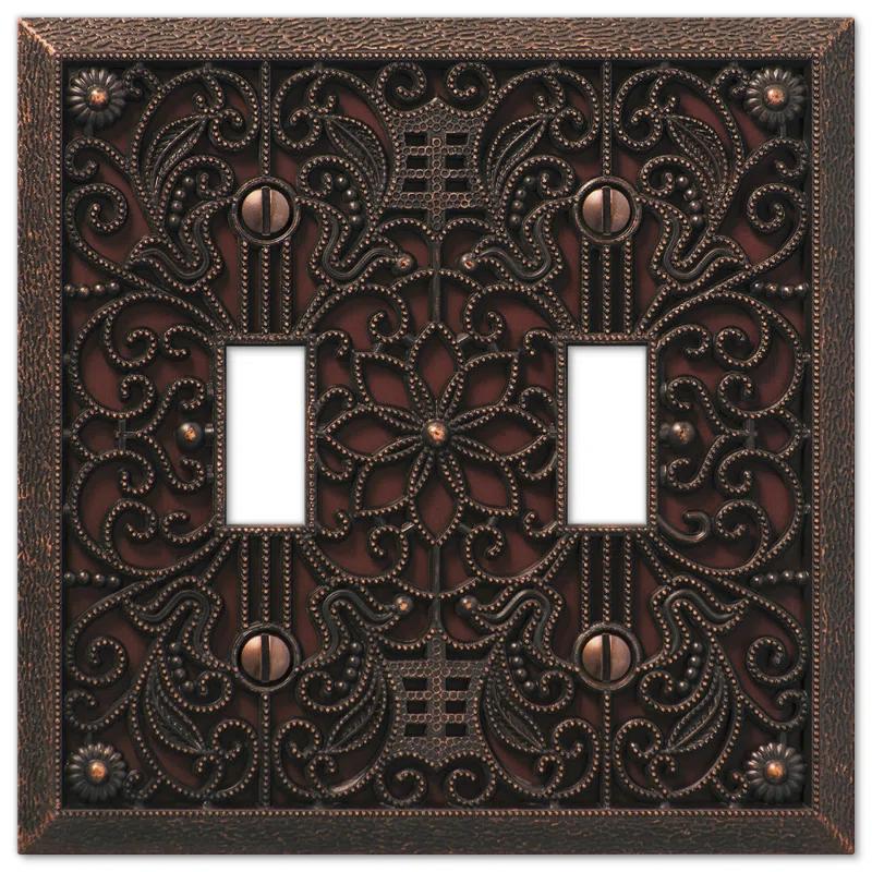 AmerTac Filigree No Subject 2 - Gang Rocker Standard Wall Plate